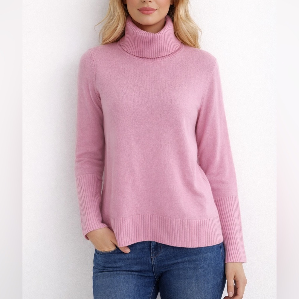 Aqua Bloomingdale’s 100% Cashmere Sweater Light Pink Women L